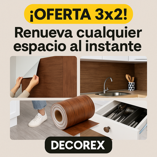 DECOREX - Renueva cualquier espacio en minutos sin gastar en remodelaciones costosas ( 60 cm x 10 metros